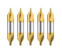 5PC 1.5x4x100 Center Drill Carbide & HSS Co M35 Countersink Chamfer Lath Bit
