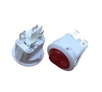 5PC Circular boat-shaped switch with 4 pins and 2 positions, 20mm with light opening, cranked button 6A250V