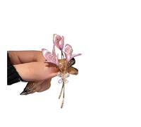 5pc Crystal Four-Leaf Clover Brooches For Women Simple Design Rhinestone Flower Lapel Pins Wedding Jewelry(XZ12)