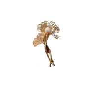 5pc Crystal Four-Leaf Clover Brooches For Women Simple Design Rhinestone Flower Lapel Pins Wedding Jewelry(XZ343)