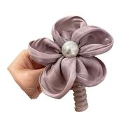 5pc Flower Ponytail Head Rope 7/9/10CM Telephone Line Hair Loop Elastic Bands Spiral Coil Woman Accessories(C-Purple-10cm)