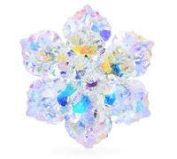 5pc Inlaid Plant Flower Brooch, Crystal Chest, Colorful Diamond(H1083UMMBRU3506WH)