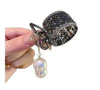 5pc lunga nappa tornante anti-collasso clip laterale accessori for capelli copricapo intrecciato(Black-9)