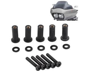 5pc Moto Parabrezza Bene Dadi E Viti Bullone Tappo Tagliare Kit per Parabrezza