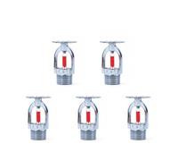 5pc Testa Spruzzatore Antincendio 68℃/140 ° F Spruzzatori Verticali Testa Spruzzo Acqua Risposta Rapida Filettatura 1/2" per Casa/Commerciale/Edificio Residenziale (Spray Down)