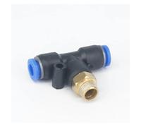5PCS 1/8" male to Fits Tube O.D 6mm Pneumatic Tee 3 Ways Push In Connector Union Quick Release Air Fitting Plumbing
