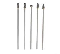 5pcs 100mm Lungo Doppio Taglio Rotary Frese In Carburo Solido 1/8 Pollice Shank per Dremel Rotary Tools Metallo Sbavatura Rettifica