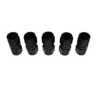 5PCS 10AN Female to 10AN Female Straight Swivel Coupler Union Fitting Adapter, 10AN Fitting Adapter - Black Female Straight Swivel Aluminum Alloy Hose End Fitting