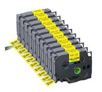 5pcs 10pcs TZE-231 nastro etichetta compatibile 12 mm laminato bianco per PTH110 D210 Label Maker Works con TZE 231 Style Tape(10PK Black on Yellow)