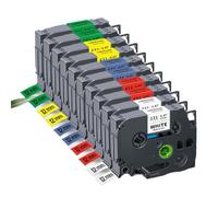 5pcs 10pcs TZE-231 nastro etichetta compatibile 12 mm laminato bianco per PTH110 D210 Label Maker Works con TZE 231 Style Tape(10PK 5Mixed Colors)