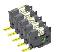 5pcs 11,7 mm HSE631 Nastro 'etichetta della tubo di restringimento di calore HSE631 HSE 631 HSE 631 Black on Yellow Works con macchine per produttori di etichette compatibili per l'etichettatura
