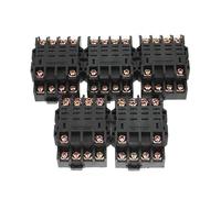 5Pcs 14 Pins 27mm DIN Rail Panel Mounted Electromagnetic Power Relay Socket Base