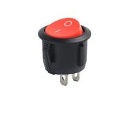 5Pcs 23mm Diameter Big Round Rocker Switches, Round red, 2 Pin, ON-OFF 10A/125V, 6A/250V