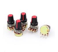5pcs 250K resistori variabili OHM 3 pin lineari conici rotanti B potenziometri tipo potenziometro Accessori specializzati