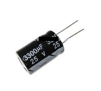 5PCS 25V3300UF 16 * 25mm 3300UF 25V 16 * 25 Aluminum electrolytic capacitor CZAOINCU