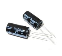 5PCS 25V3300UF Aluminum Electrolytic Capacitor 3300uf 25v Volume 16X25 Capacitance Meters