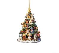 5PCS 2D acrilico Libro Ornamenti per albero di Natale Finestra Hanging | Design a libro 2D, acrilico, dimensioni 8 cm, uso interno/esterno, ideale per lettori, decorazione per casa e ufficio tutto