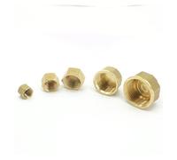 5pcs 3/4" BSPP Female Brass Pipe Countersunk Hex Head Socket End Cap Pipe Fittings