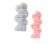 5PCS 3D Del Cuore di Amore Silicone Della Muffa Candela FAI DA TE Aromaterapia Gesso Sapone Complementi Arredo Casa Ornamento Fatta A Mano Che Fanno Stampi In Resina per Candele(White04)