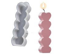 5PCS 3D Del Cuore di Amore Silicone Della Muffa Candela FAI DA TE Aromaterapia Gesso Sapone Complementi Arredo Casa Ornamento Fatta A Mano Che Fanno Stampi In Resina per Candele(White06)