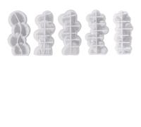 5PCS 3D Del Cuore di Amore Silicone Della Muffa Candela FAI DA TE Aromaterapia Gesso Sapone Complementi Arredo Casa Ornamento Fatta A Mano Che Fanno Stampi In Resina per Candele(White07)