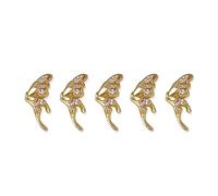 5Pcs 3D Gioielli Lusso Zircone Arte Strass Cristalli Per Decors Anelli Orecchini
