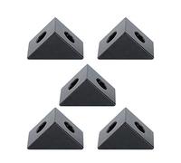 5PCs 3D Printer accessori per V-Slot/C Beam Triangle connettore V Groove | 3D Printer Triangle alluminio Block,20 mm,0.8 in,5PCs,Compatibile 3D,Nero connectors sono,Compatibilità 3D