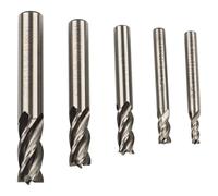 5pcs 4 Flauto Fresa Trapano Taglierino Carburo Taglio Mer Slot Punta da Set