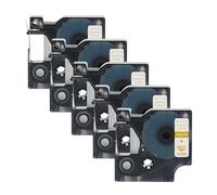 5PCS 45013 45010 Nastro for etichette 6/9/12/19/24mm compatibile for Dymo D1 LabelManager Writer 280 160 260P for 45017 45018 40913(5PK Gold on Clear,24mm)