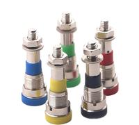 5PCS 4mm 24A Pannello dado superiore Rame puro nichelato Binding Post Connettore presa a banana