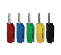 5PCS 4MM impilabile spina a banana terminale Binding Post connettore elettrico componente 5 colori Q.10032(5 red)