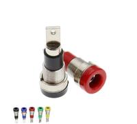 5PCS 4MM presa a Banana Binding Post dado spina a Banana jack connettore elettrico foro di prova terminale(Red)