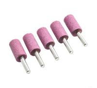 5pcs 6mm Shank Abrasivo Montato Cilindro di Pietra Mole per Utensili Rotanti Cromato Corindone Lucidatura Accessori Dimensioni Miste 10-35mm (6x16)