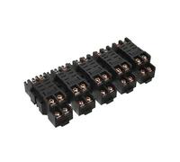 5Pcs 8 Pin 27mm DIN Rail Panel Mounted Electromagnetic Power Relay Socket Base
