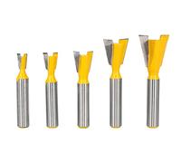 5pcs 8mm codolo a coda di rondine con codolo set di punte per fresa per legno da 14 gradi per incisione su legno MC02221