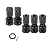 5pcs Adattatore Per Trapano Adattatore Da 0 5 Pollici A Unità Quadrata A 1/4 Pollici Gambi Esagonali Per Impatti Chiavi E Conversione Del Cacciavite Bit Conversione Fai Da Te