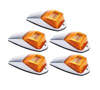 5pcs Amber LED Heavy Truck Tractor Cab Roof Marker Running Clearance Light Lamp