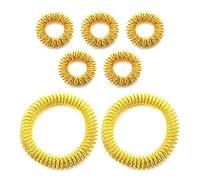 5pcs anelli di massaggio di digitopressione + 2 pezzi da polso massaggiatore anelli, medicina cinese terapia del dolore dito circolazione anello di massaggio strumento di sanità