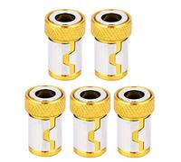 5Pcs Anello magnetico per cacciavite, supporti magnetici per viti con anello magnetico per bit in lega di alluminio per 1/4 di punte per cacciavite(Giallo)