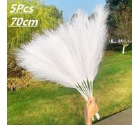 5pcs Artificiale Pampas Erba Bouquet Simil Secchi Pianta Per Home Living Casa