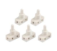 5Pcs Bianco Pulsante Interruttore 2A 250V Autobloccante ABS Vite Terminale Per Scrivania E Camera Da Letto Lampada Applicazione di Controllo Illuminazione
