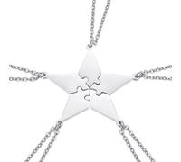 5pcs buona famiglia collana amicizia set stella a cinque punte puzzle collo