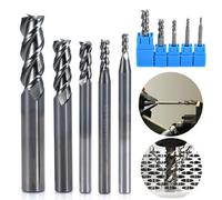5PCS Carburo Solido End Mill 2mm-8mm 3-FLAUTO taglierina Router Bit CNC BN