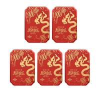 5pcs Carte di benedizione di Capodanno 2025 Anno Del Serpente Biglietti d'auguri scritti a mano Festival di Primavera Forniture di Celebrazione Espressione Cultur