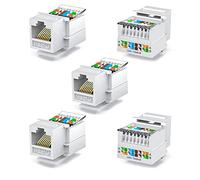 5Pcs CAT6 UTP Modulo Tool-free RJ45 Connettore Informazioni Presa Computer Presa Cavo Adattatore Keystone