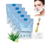 5Pcs Chinology Chin Lifting Mask - Double Chin Reducer, Jawline Firming Mask For Face And Neck,Reusable,Say Goodbye To Your Double Chin Now