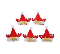 5pcs Christmas Decorations Champagne Wine Bottles Covers Wine Stoppers Cap for Home Desktop Decoration (Color : A Size : 2.95x2.36)