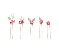 5Pcs Cinese Tornante Fiore Della Clip di Nozze Pettine Con Perle Accessori Per Capelli Fatti A Mano Per Sposa E Damigelle D'On