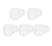 5pcs Clear Fillble Ornaments Balls a forma di cuore a forma di cuore pendenti