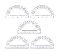 5pcs Clear Prospractor 180 Gradi Prospractors Programmi di Misurazione Per La Creazione Di Studenti Matematica Strumento di Misurazione Chiaro Protrattore